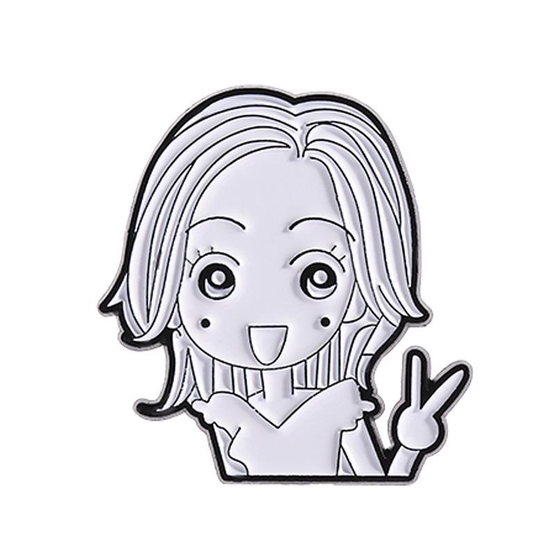 Comic Girls Nana Enamel Pin Classic Japanese Anime Character Brooches Lapel Backpack Badge Cartoon Jewelry Gift