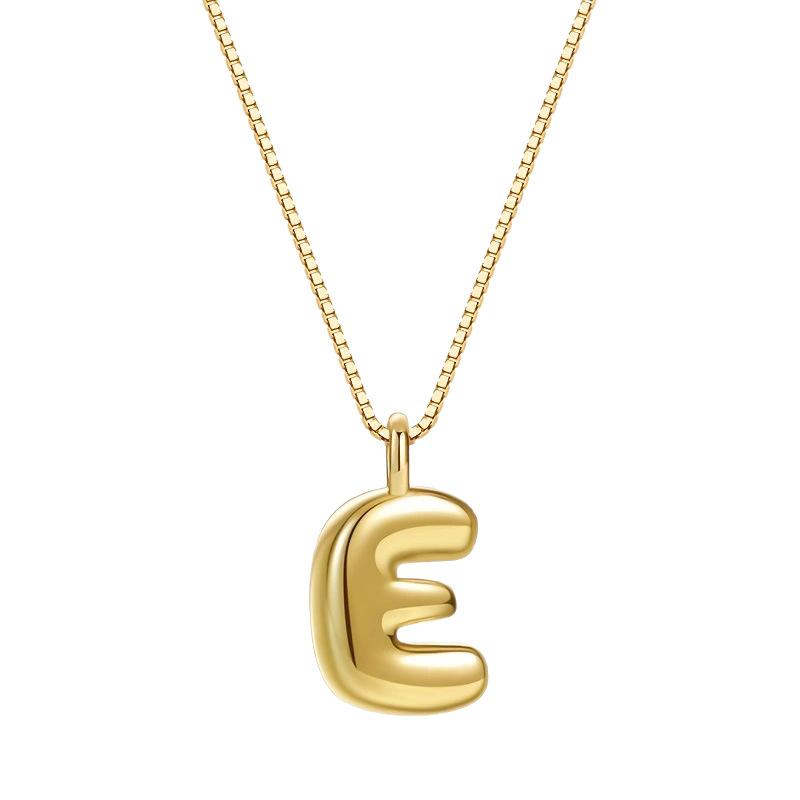 CARLIDANA New Female Pendant Chubby Mini Bubble Letters Stainless Steel Gold Plated 26 English Alphabet Letter Fashion Woman