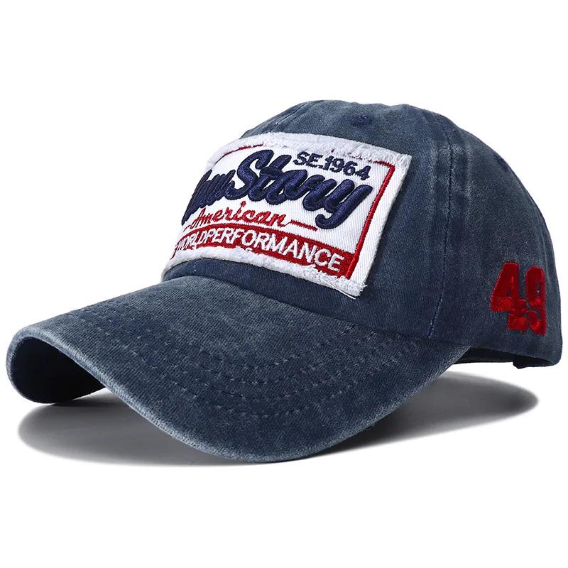 

Retro Washed Letter Embroidered Cotton Baseball Cap Outdoor Sun Hat Spring Autumn Hip Hop Unisex Snapback Caps For Men Women Adjustable