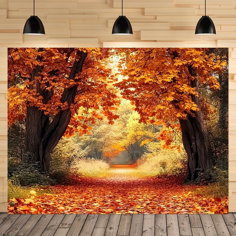 2D Plane, 1 Piece, Autumn Wedding, Autumn Fallen Leaves Party, Autumn Park, Suitable for Indoor and Outdoor Use