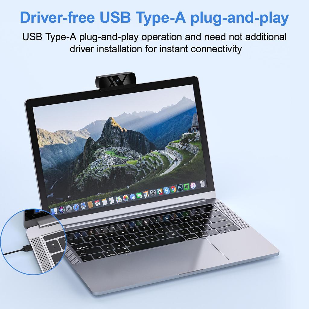 HD 1080P Web Camera USB Web Camera with Microphone Autofocus Camera PC Computer Laptop Live Streaming Webcam for Video Calling