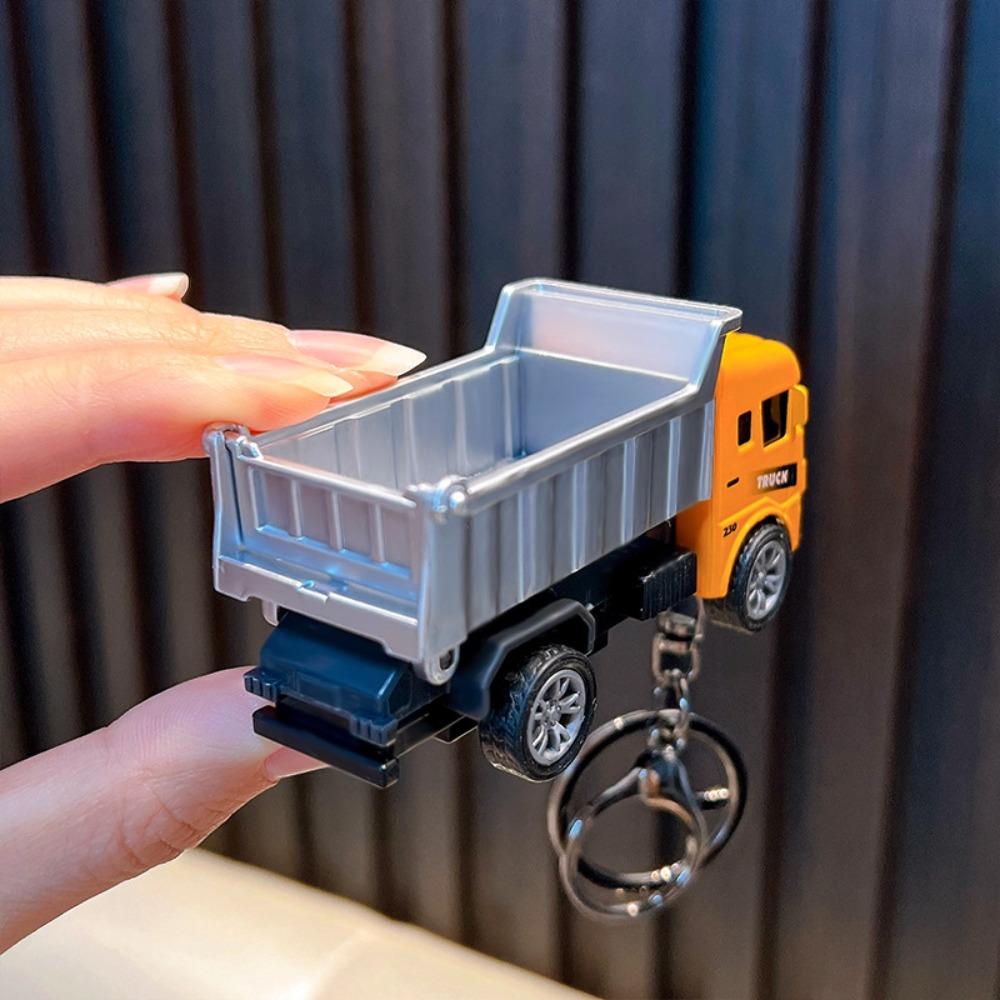 Movable Wheels Pullback Car Toy Pendant Cartoon Truck Key Pendant Adults Children Toy
