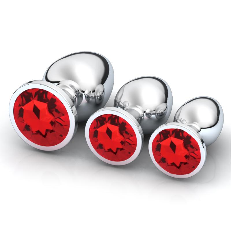1 Stück 3 Größen Analplug Rund Edelstahl Kristall Buttplug Abnehmbarer Analplug Stimulator Analsex Spielzeug Prostata Massagegerät Dildo