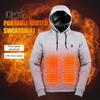 Felpa con cappuccio riscaldata da uomo con 3 livelli di calore, riscaldamento USB, grande tasca frontale, impostazioni di temperatura regolabili, polsini a coste, orlo superiore, manica lunga, riscaldamento elettrico