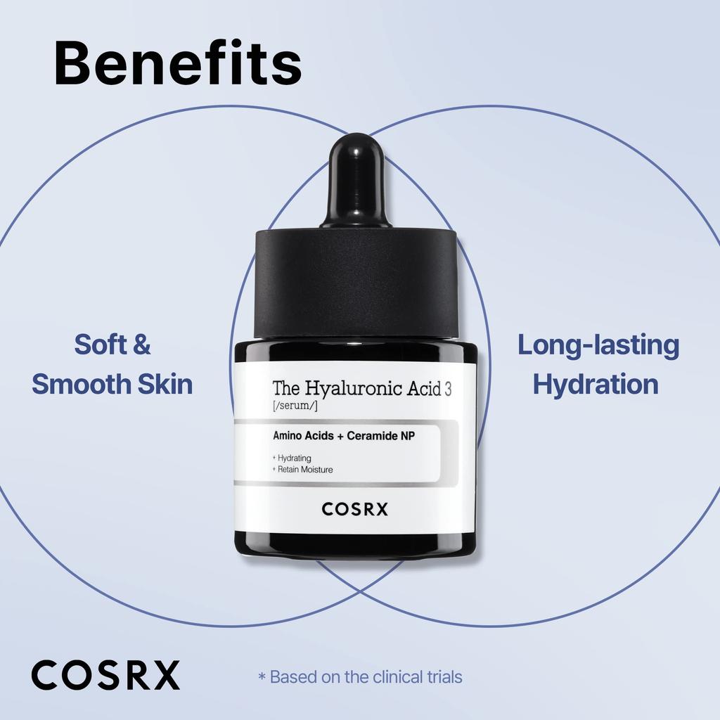 COSRX Hyaluronic Acid Hyaluronic Acid 3 Hyaluronic Acid Amino Low Molecular Weight Hyaluronic Acid Hydrating Sensitive Skincare Korean COSRX Serum,