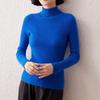 Women's High Neck Cashmere Sweater: Slim Fit Long Sleeve, Stacked Collar Knit for Autumn/Winter