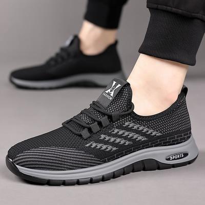 Freizeitschuhe atmungsaktive Mesh-Sneaker Sommer leichte Schnür-Laufschuhe