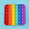 Rainbow Pop Push Bubble Fidget Toys Anti Stress Relief Special Needs Squeeze Toys Decompression Sensory Toy for Kids Adults