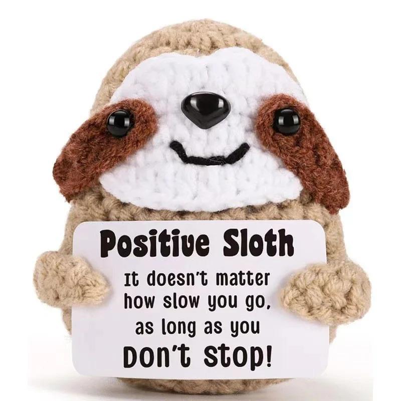Hand-Woven Crochet Doll Positive Energy Potato Funny Vegetables Fruits Toy Emotion Expression Gift Pocket Hug Knitting Ornaments