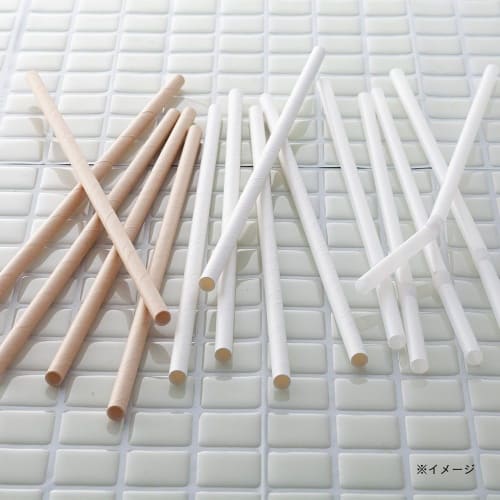 CAINZ Paper Straws, 6mm Diameter, 210mm Length, Natural, Earth-Friendly, Pack of 50, Disposable, Large Capacity, Commercial Use, Outdoor Use