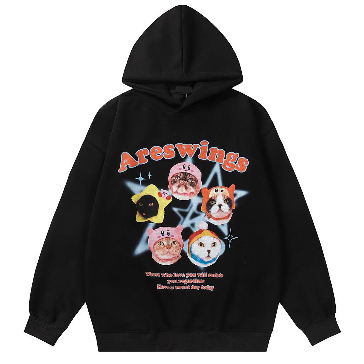 

Уличная толстовка унисекс AresWings Funny Cats