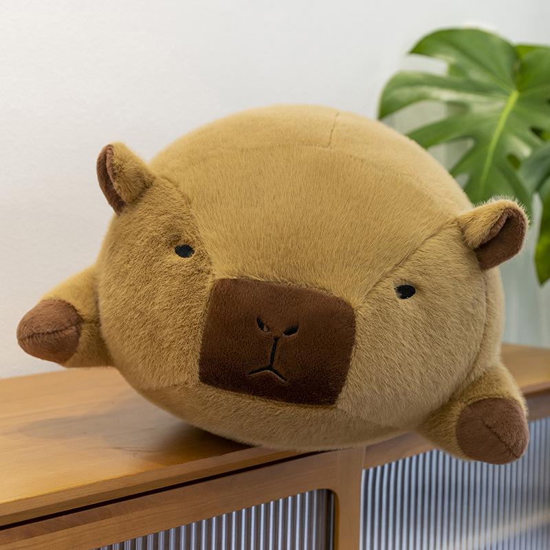 Adorable Capybara Plush Doll: Round Pillow & Creative Birthday Gift