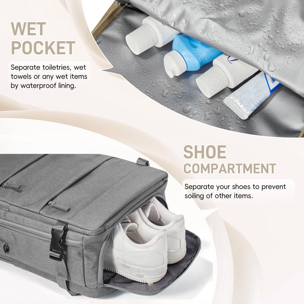 Men's Backpack Versatile Commuting Business Waterproof Backpacks Laptop Bag Large-Capacity Carry On Luggage Travel Backpack