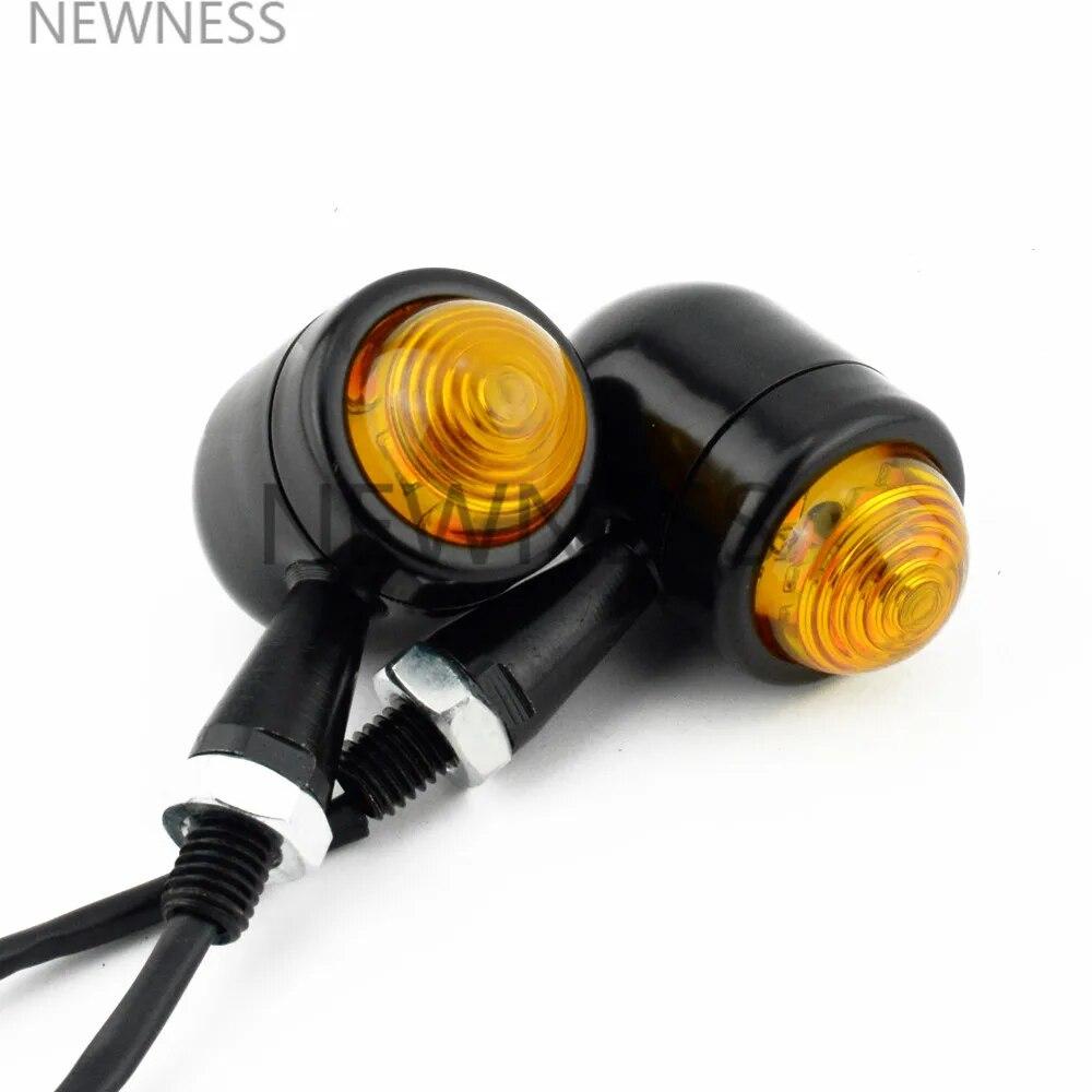 

Ретро пуля мотоцикл светодиодный указатель поворота индикаторная лампа мото мигалка для Harley Cafe Racer Chopper Bobber Suzuk 2 pcs