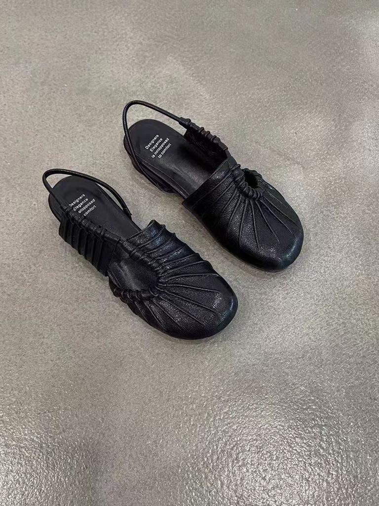 Women's Sandals Flats Designer Shoes Elegant Slingback Slippers Summer 2025 New Trend Slides Walking Dress Mujer De Zapatillas