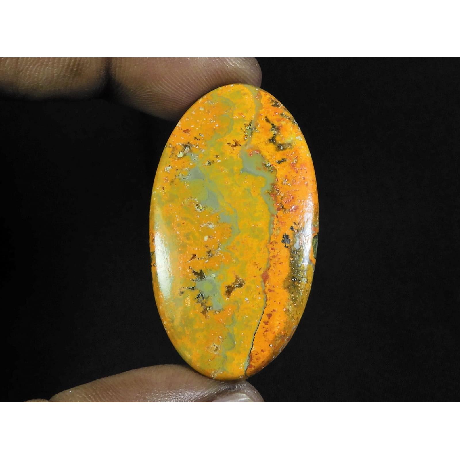 

57Cts. Натуральный овальный кабошон из яшмы шмеля, свободный драгоценный камень 25X45X05 мм D-90