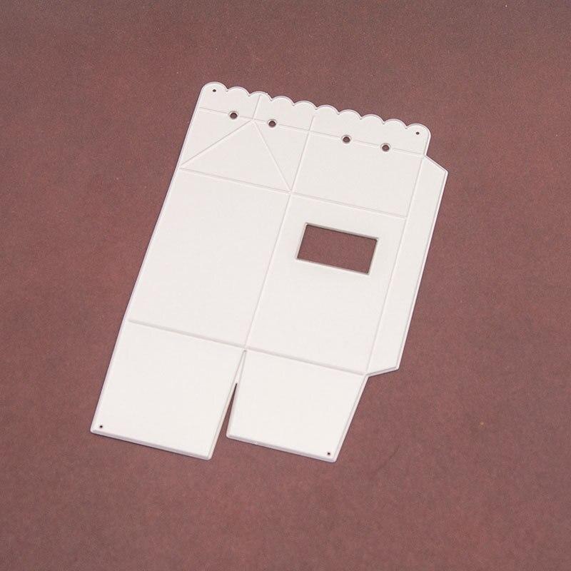 1pc DIY Metal Cutting Dies Milk Box Embossing Cutting Dies Carbon Steel Paper Cutting Card Template