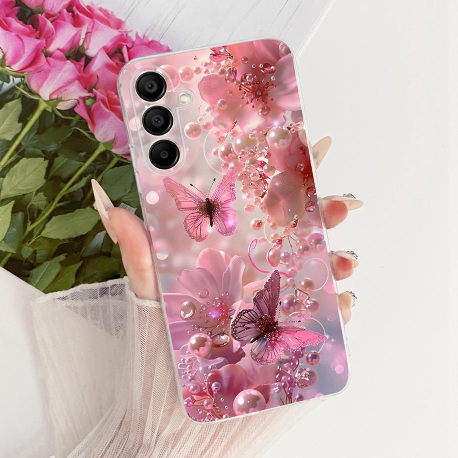 For Samsung Galaxy A16 Case SM-A165F Popular Flower Clear TPU Silicone Phone Cover For Samsung A26 A36 A56 5G A 16 SM-A166B Capa
