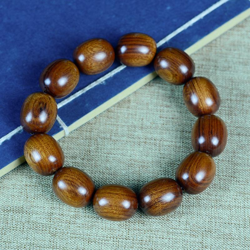 Bracelet Abaque Bois de Santal Rouge, Vert et Violet avec Perles de Jujube et Espaceurs Articulés en Bambou - Design Unisexe