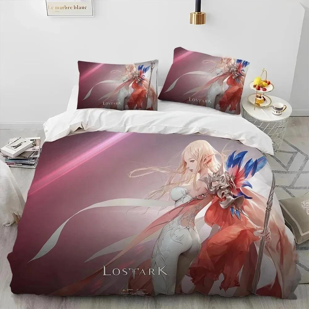 3D Lost ARK Game Gamer Cartoon Comforter Bedding Set,Duvet Cover Bed Set Quilt Cover Pillowcase,king Queen Size Bedding Set Boys