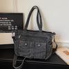 Gewaschene Denim-Tragetasche mit mehreren Taschen Damen-Umhängetasche