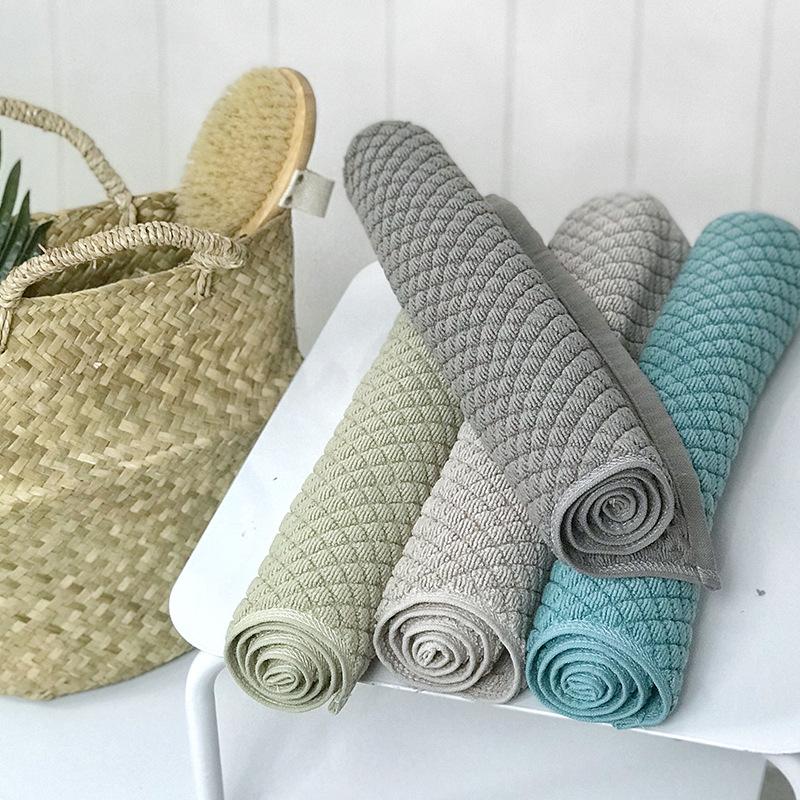 Jacquard Cotton Bath Mat Toilet Floor Mats Water Absorbent Bathroom Carpet Rugs Hotel Shower Room Wipe Feet Towels Pad tapis