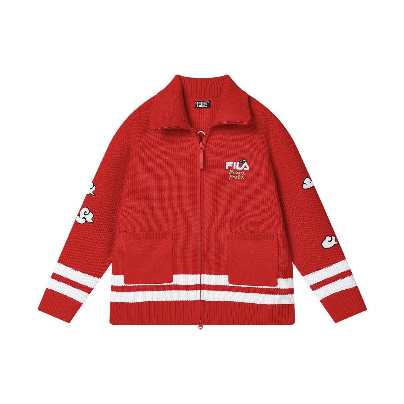 

Fila Dazzling Dragon Series Color Block Hand-Painted Long Sleeve свитер женский свитер Legendary-Red F11W419401FRD XL