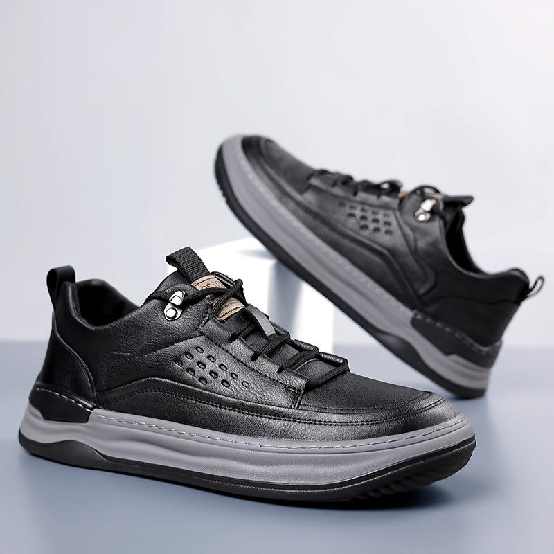 New Spring Autumn Shoes Mens Fashion Sneakers Flat Soft Casual Brand Male Footwear Black Grey