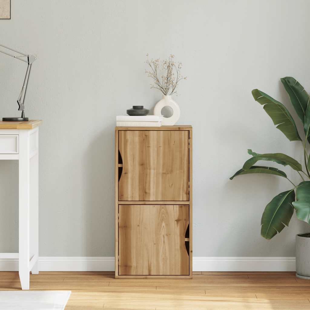 ODDA Side Table Cabinet 40 X 24 X 79 Cm Solid Pine Wood
