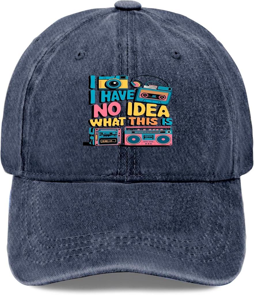 I Have No Idea What This Is 80s Retro Graphic Baseball Cap Adjustable Polyester Casual Sun Hat Unisex