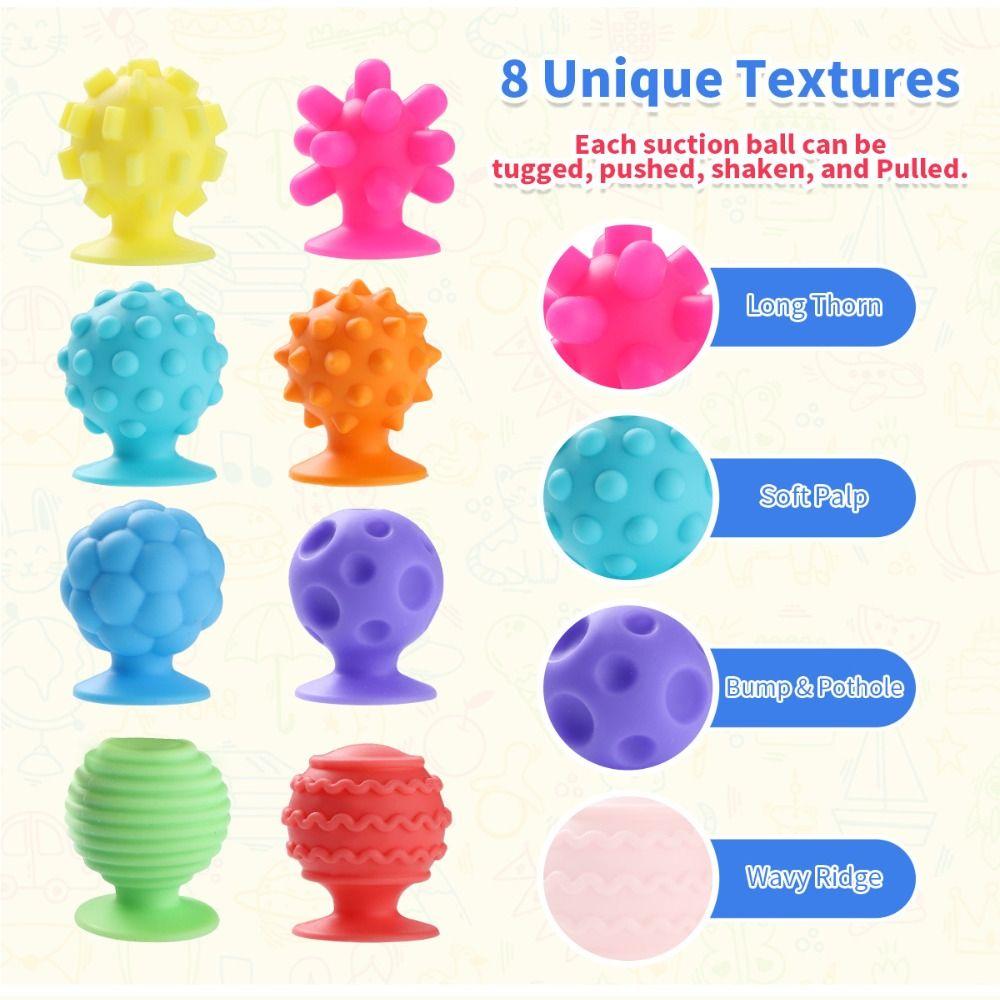 Relaxing Soft Worry Stone Fidget Toy Textured Silicone Suction Cup Toy  Christmas Gift