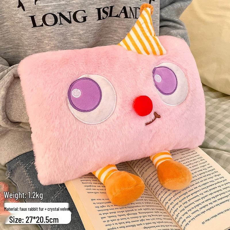 Bolsa de Água Quente de Pelúcia Fofa à Prova de Explosão para Meninas - Aquecedor de Mãos e Conforto Abdominal