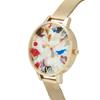 Olivia Burton Pop Art Demi Eco Confetti Dial Orchid Pale Gold Mesh Watch with Strap Set Women's &