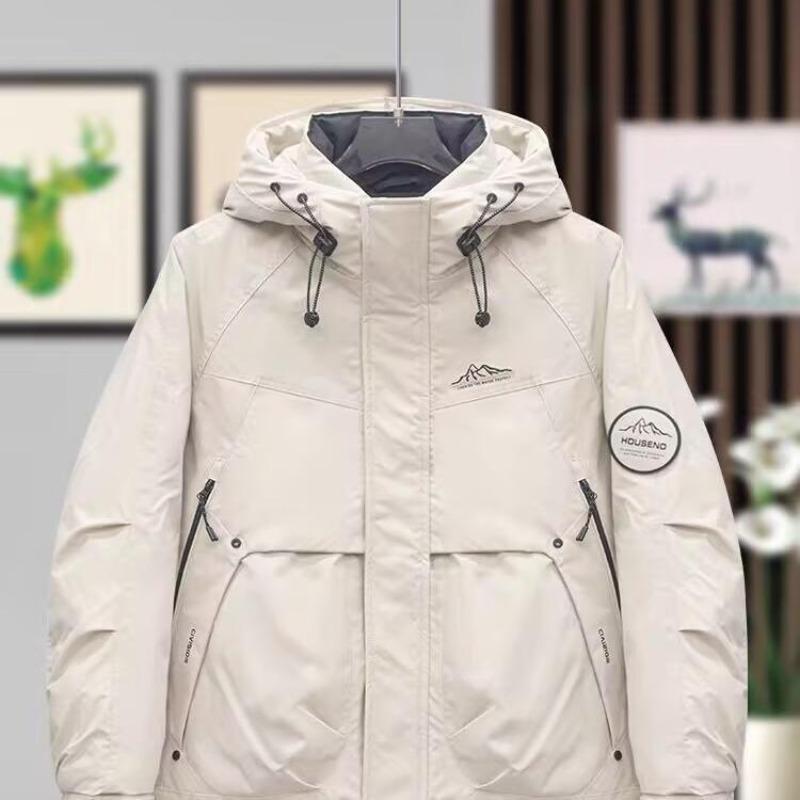 

2025 winter down jacket for men hooded outer stormsuit warm fashionable casual thickened windproof warm 4XL recommends 180-100kg