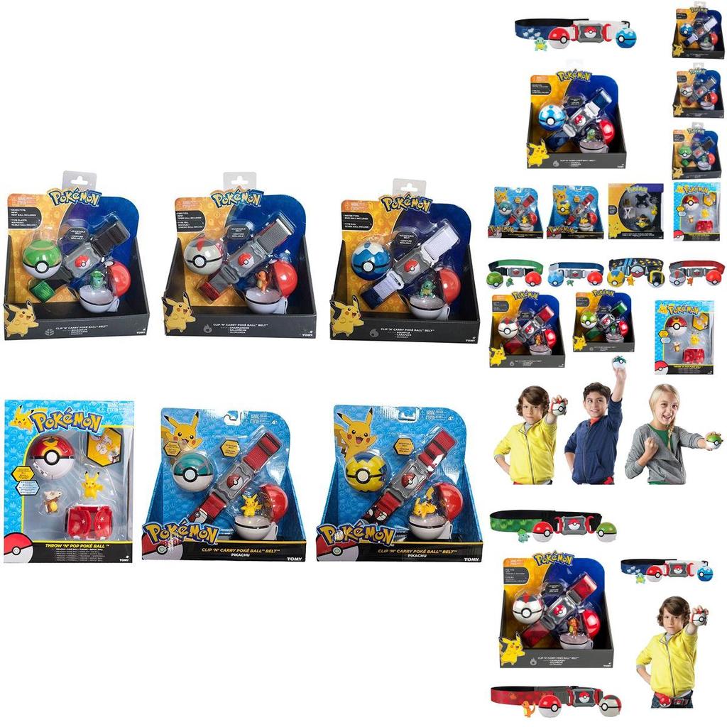 Pokemon Clip N Go Carry Throw Pop Belt Pokeball Battle Figure Toys Trainer Game