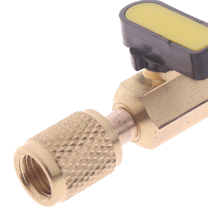 1/4" Hann Til 1/4" Hunn Sae Rett Kuleventil AC Lading For R22 Kjølemiddel