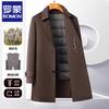 Men's Wool Blend Mid-Length Double-Faced Overcoat