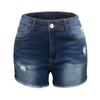 Fashion Womens Pocket Solid Jeans Denim Pants Female Hole Bottom Casual Shorts