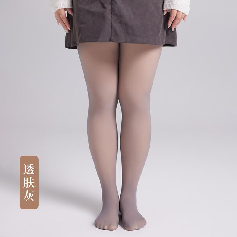 Plus-size Black Sheer Leg-enhancing tights200Jin Fat Mm Fake Sheer Pantyhose for Women, Suitable for Spring, Autumn, and Winter