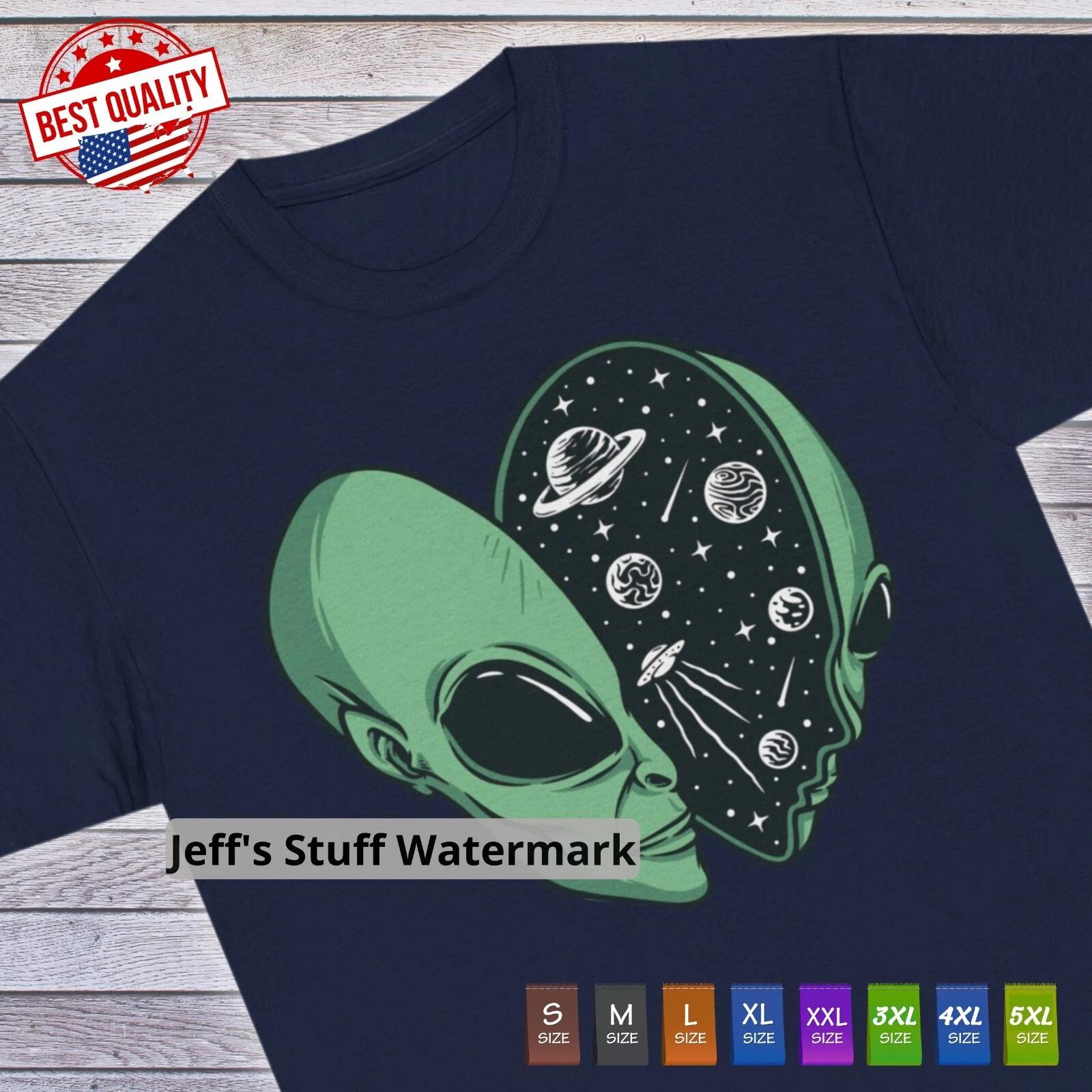 

Space Inside an Alien T-Shirt UFO Astronaut Ovni Gift for Men or Women Art Tee S