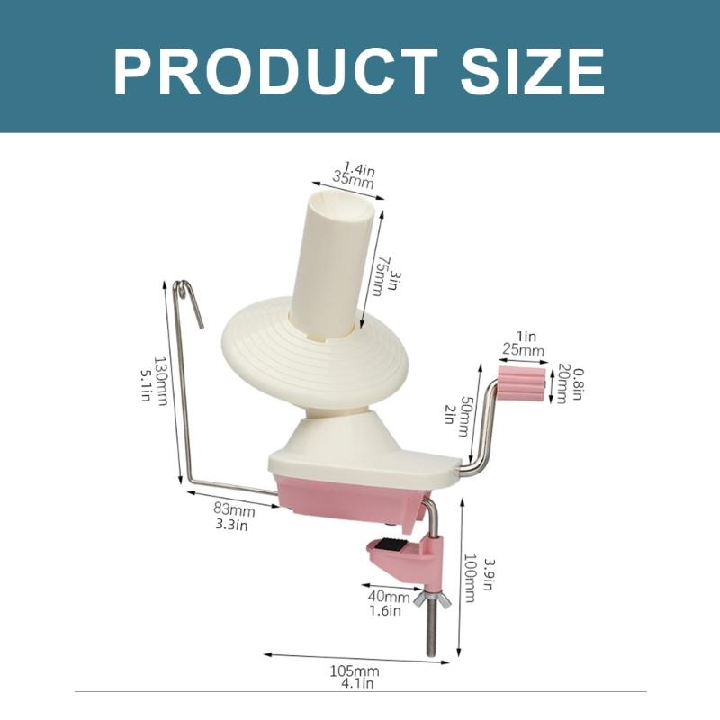 Velkokapacitní ruční navíječ příze Ručně ovládaný navíječ příze vlny provázků Pletací potřeby Navíječ příze Pletací nástroj Dodávka