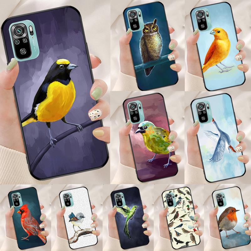 Lovely Birds Hummingbird Cover For Xiaomi Redmi Note 13 Pro 14 12 11 9 10 9S 10S 11S 12S Redmi 10C 12C 13C 14C Case