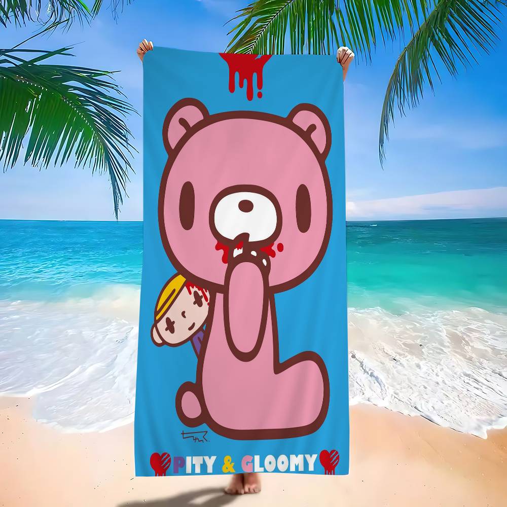 

Cartoon G-gloomy Bear Microfiber Beach Towel Absorbent Quick Dry Soft Yoga Swimming Resort Mountain Climbing Towel W30*H60(CM)
