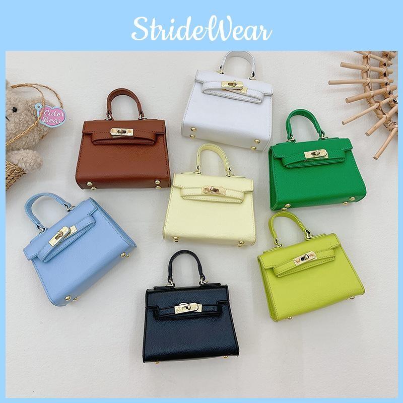 Handheld Small Girls Coin Purse Striped Pattern Chain Strap Accessories Daily