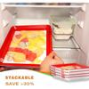 Preservation Tray with Lids Reusable Stackable Vacuum Sealing Food Storage Fresh-Keeping Container for Refrigerator Kitchen Tool