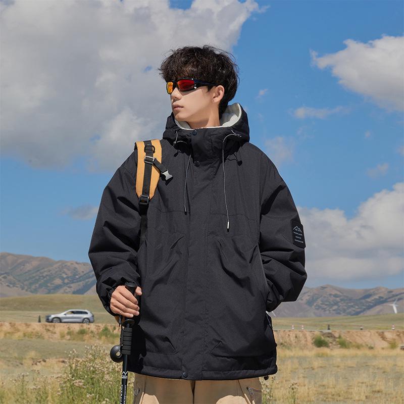 High-Quality Reversible Lambswool Fleece Hooded Jacket