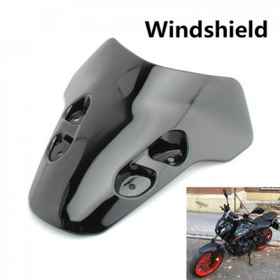 For Yamaha MT07  Black Motorcycle Windshield Windscreen Air Wind Deflector