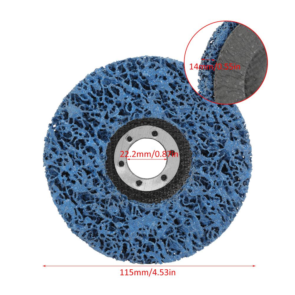 2Pcs 115mm Blue Poly Strip Wheel Disc Paint Rust Removal Tool for Angel Grinders
