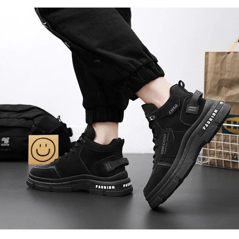 Mens Boots High Top Shoes Casual Winter Platform Ankle Sport Chelsea Tactical Work Safety Sneakers