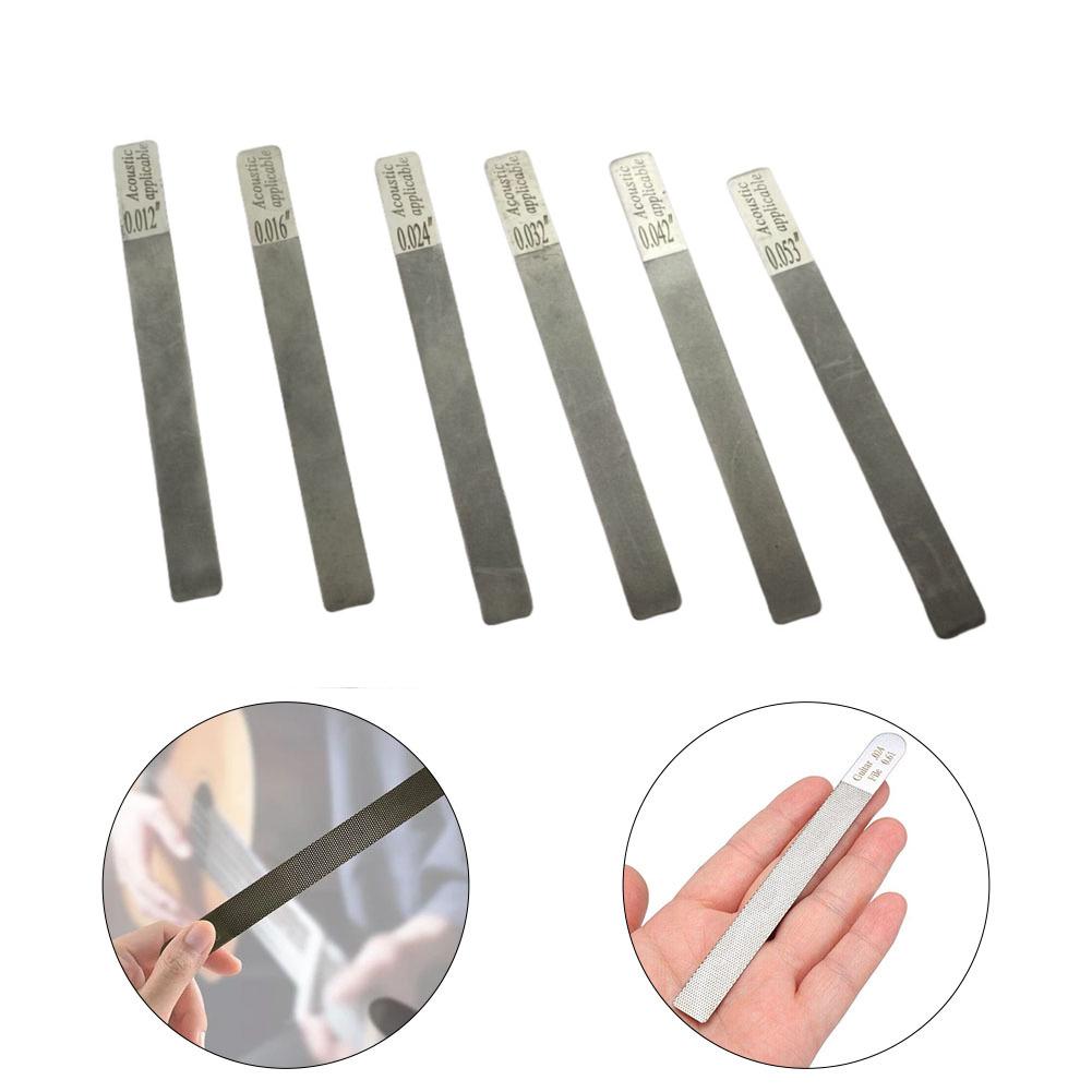 6Pcs Guitar Nut Nut Files Fret Crowning Slot Comfortable Luthier Repair Tool Kit For For Guitar Stringed Instruments Parts